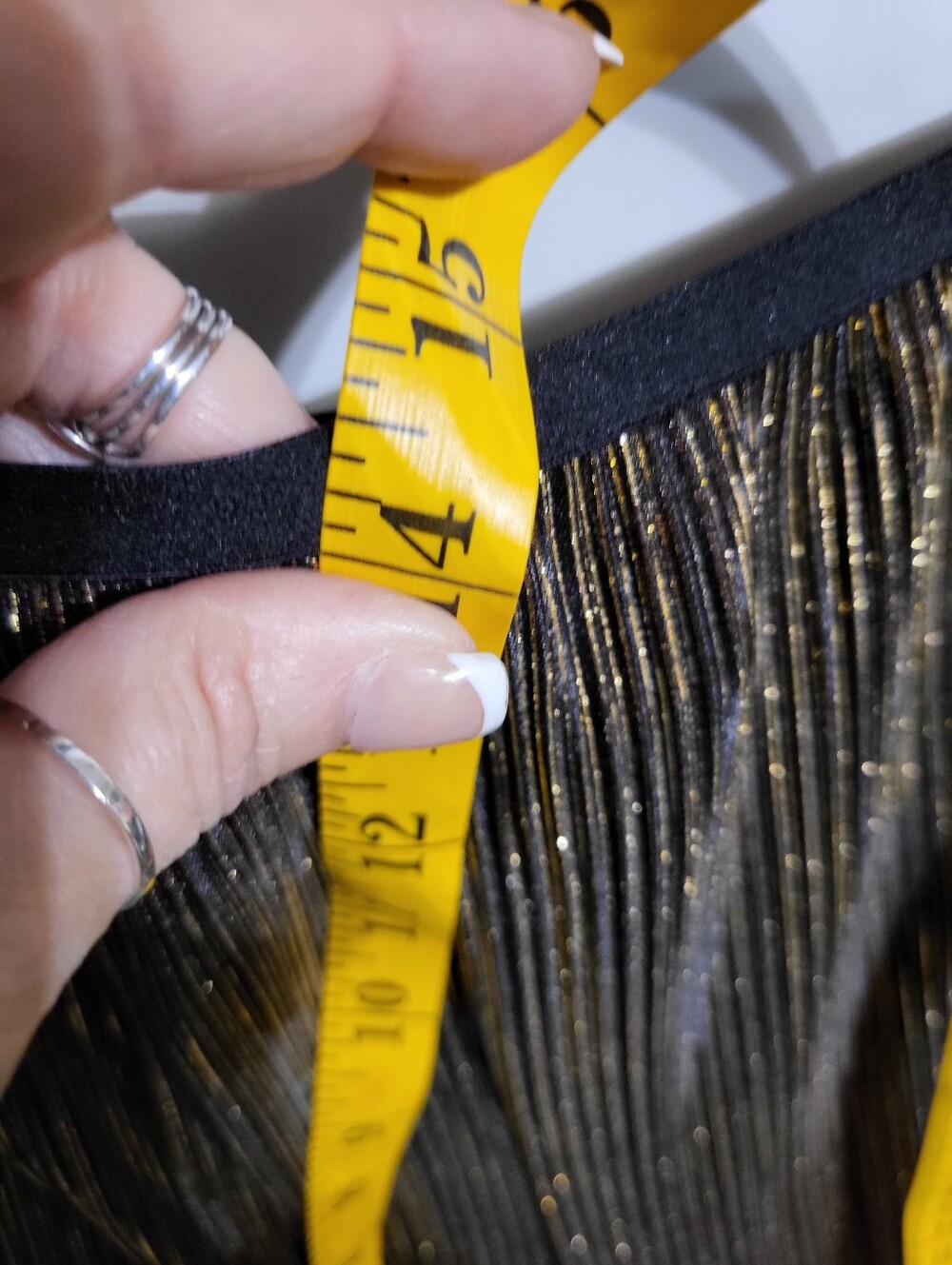 NEW BOLD ELEMENTS METALLIC GOLD AND BLACK PULL ON PANTS SZ XL - Picture 7 of 9